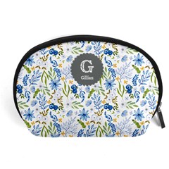 Personalized Floral Name Any Text - Accessory Pouch (Large)