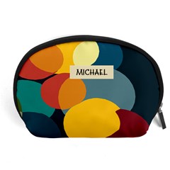 Personalized Color Pattern Name Any Text - Accessory Pouch (Large)