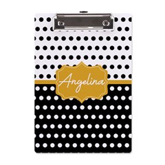  Black And White Dot Pattern Name  - A5 Acrylic Clipboard