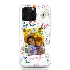 Fancy Flower Photo Frame Name - iPhone 16 Pro Max TPU UV Print Case