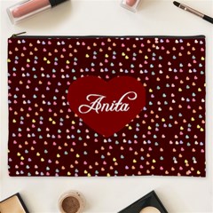 Chocolate Color Heart Pattern (7 styles) - Cosmetic Bag (XXXL)