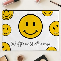  Yellow Smiley Face - Cosmetic Bag (XXXL)