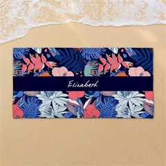 Custom Tropical Summer Name Any Text - 54 X27  Super Absorbent Beach Towel	