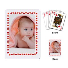 Personalized Photo Love Frame - Playing Cards Single Design (Rectangle)