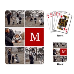 Photo Collage Custom Monogram - Playing Cards Single Design (Rectangle)