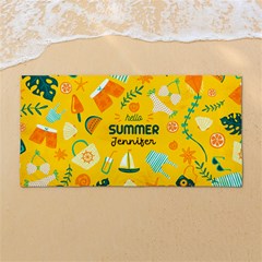 Custom Summer Holiday Any Text Name - 54 X27  Super Absorbent Beach Towel	