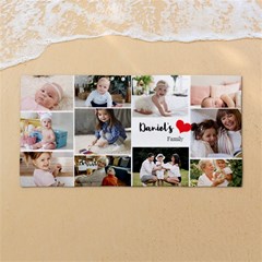 Custom Photo Family Name - 54 X27  Super Absorbent Beach Towel	