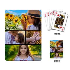 4 Photo Collage Black  - Playing Cards Single Design (Rectangle)