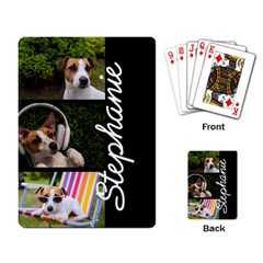 3 Picture Collage with Script - Playing Cards Single Design (Rectangle)