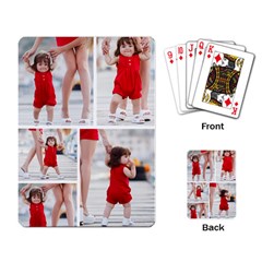 3 Photo Collage White - Playing Cards Single Design (Rectangle)