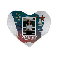 Personalized Believe In Yourself Name - Standard 16  Premium Plush Fleece Heart Shape Cushion 