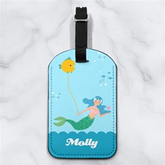 Mermaid - Nappa Leather Luggage Tag Rectangle