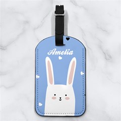 Easter Bunny - Nappa Leather Luggage Tag Rectangle