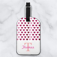 Valentine Heart Pattern - Nappa Leather Luggage Tag Rectangle