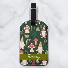 Gnomes Pattern - Nappa Leather Luggage Tag Rectangle