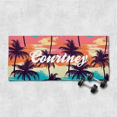 Tropical Sunset Pattern - 29 X13  Super Absorbent Gym Sports Towel