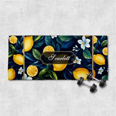 Custom Fresh Lemon Name Any Text - 29 X13  Super Absorbent Gym Sports Towel