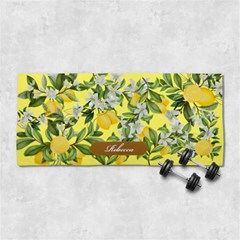 Custom Lemon Summer Vibes Name Any Text - 29 X13  Super Absorbent Gym Sports Towel