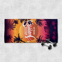 Custom Summer Vibes City Name Any Text - 29 X13  Super Absorbent Gym Sports Towel