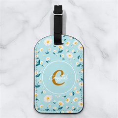 Daisy Any Text Name - Nappa Leather Luggage Tag Rectangle