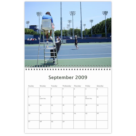 Nat Tennis Center Calendar By Cyril Gittens Sep 2009