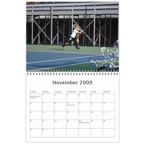 Nat Tennis Center Calendar By Cyril Gittens Nov 2009