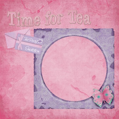 Tea Party Scrapbook Pages 12  X 12  12 x12  Scrapbook Page - 1