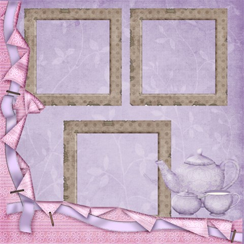 Tea Party Scrapbook Pages 12  X 12  12 x12  Scrapbook Page - 6