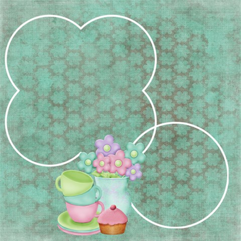 Tea Party Scrapbook Pages 12  X 12  12 x12  Scrapbook Page - 7