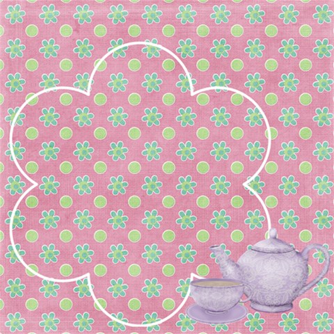 Tea Party Scrapbook Pages 12  X 12  12 x12  Scrapbook Page - 10