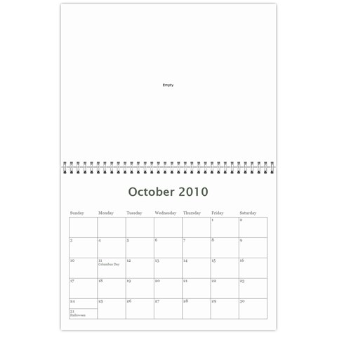 Calender By Reba Oct 2010