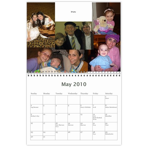 Bubbycalendar By Malka May 2010