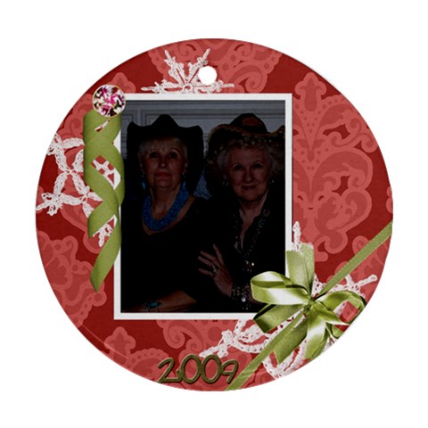 Judy & Mo Ornament 2009 By Maureen Bayless Front