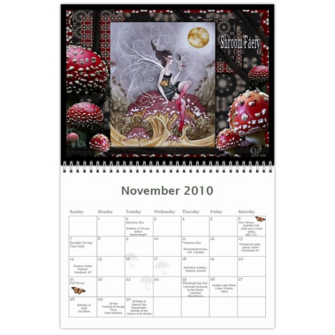 2010 Calendar By Ora Moon Nov 2010