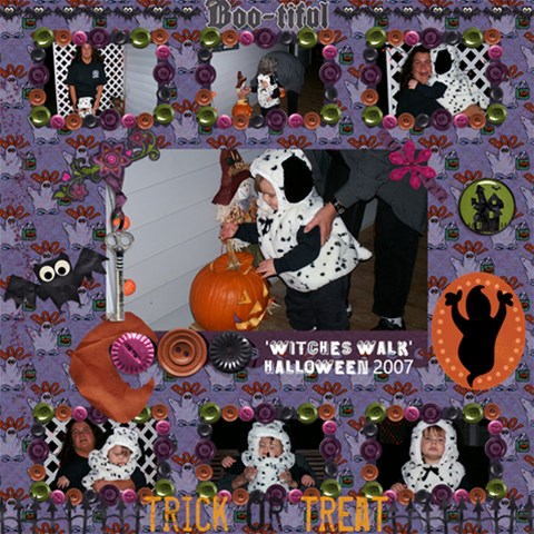 Maddie 12x12 Halloween  07 Scrappage 2 By Rubylb 12 x12  Scrapbook Page - 1