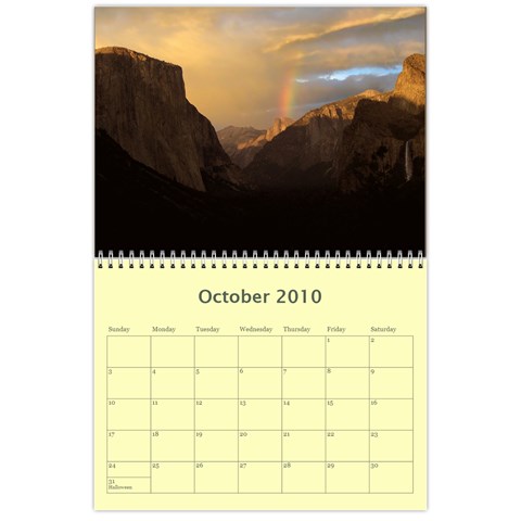 Calendar Yosemite And More  2010 12 Month By Karl Bralich Oct 2010