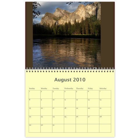 Calendar Yosemite And More  2010 12 Month By Karl Bralich Aug 2010