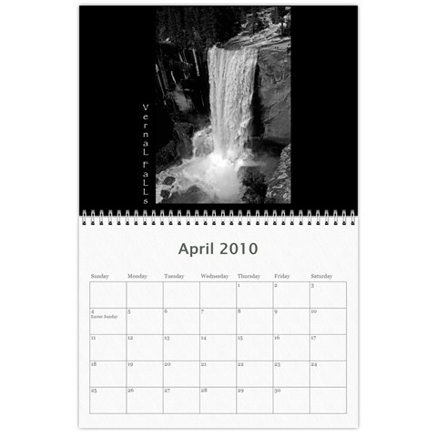 B&w Calendar Yosemite And More  2010 18 Month By Karl Bralich Apr 2010