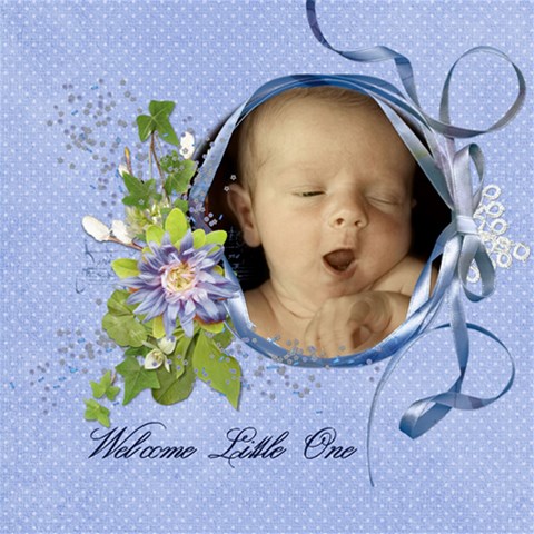 Welcome Little One By Diann 8 x8  Scrapbook Page - 1