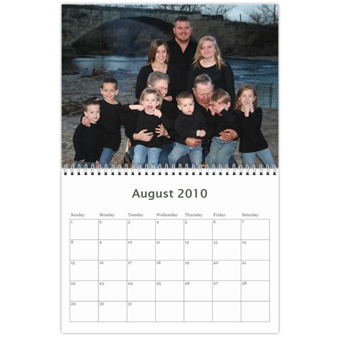 Family Calendar By Amy Aug 2010