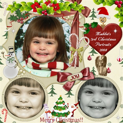 Maddie s 2008 Christmas Portraits 12x12 By Rubylb 12 x12  Scrapbook Page - 5