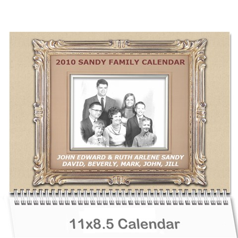 2010 Sandy Family Calendar By Jill Coston Cover