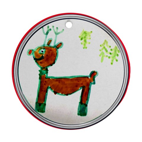 Reindeer Ornament By Catvinnat Front