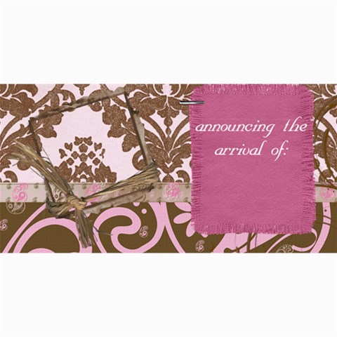 Baby Girl Announcement By Danielle Christiansen 8 x4  Photo Card - 3