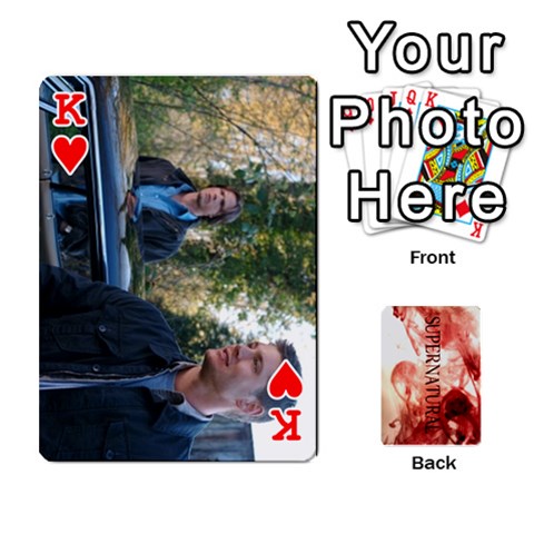 King Supernatural Trading Cards (faces On) By Mark C Petzold Front - HeartK