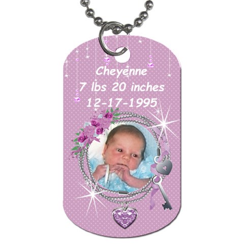 It s A Girl! Dogtag By Laurrie Front