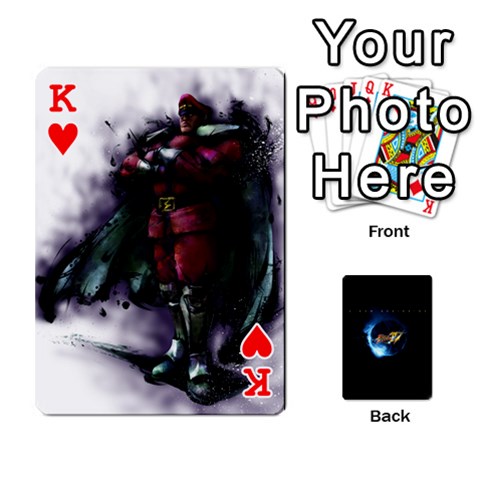 King Ssf4 Cards Set By Rubin Front - HeartK