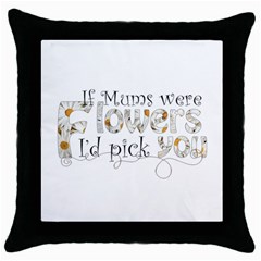 Mum s Mothers day Pillow - Throw Pillow Case (Black)