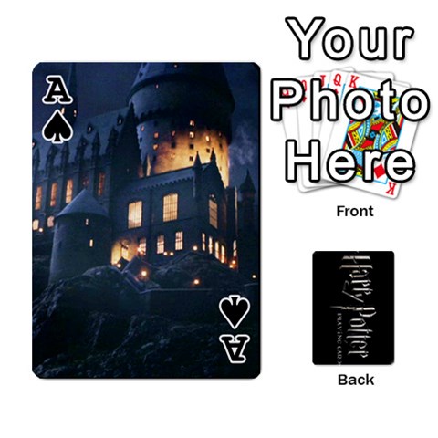 Ace Harry Potter Playing Cards By Mark C Petzold Front - SpadeA