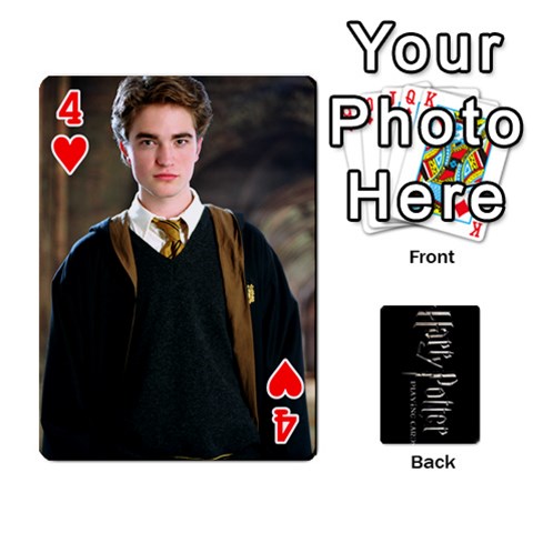 Harry Potter Playing Cards By Mark C Petzold Front - Heart4